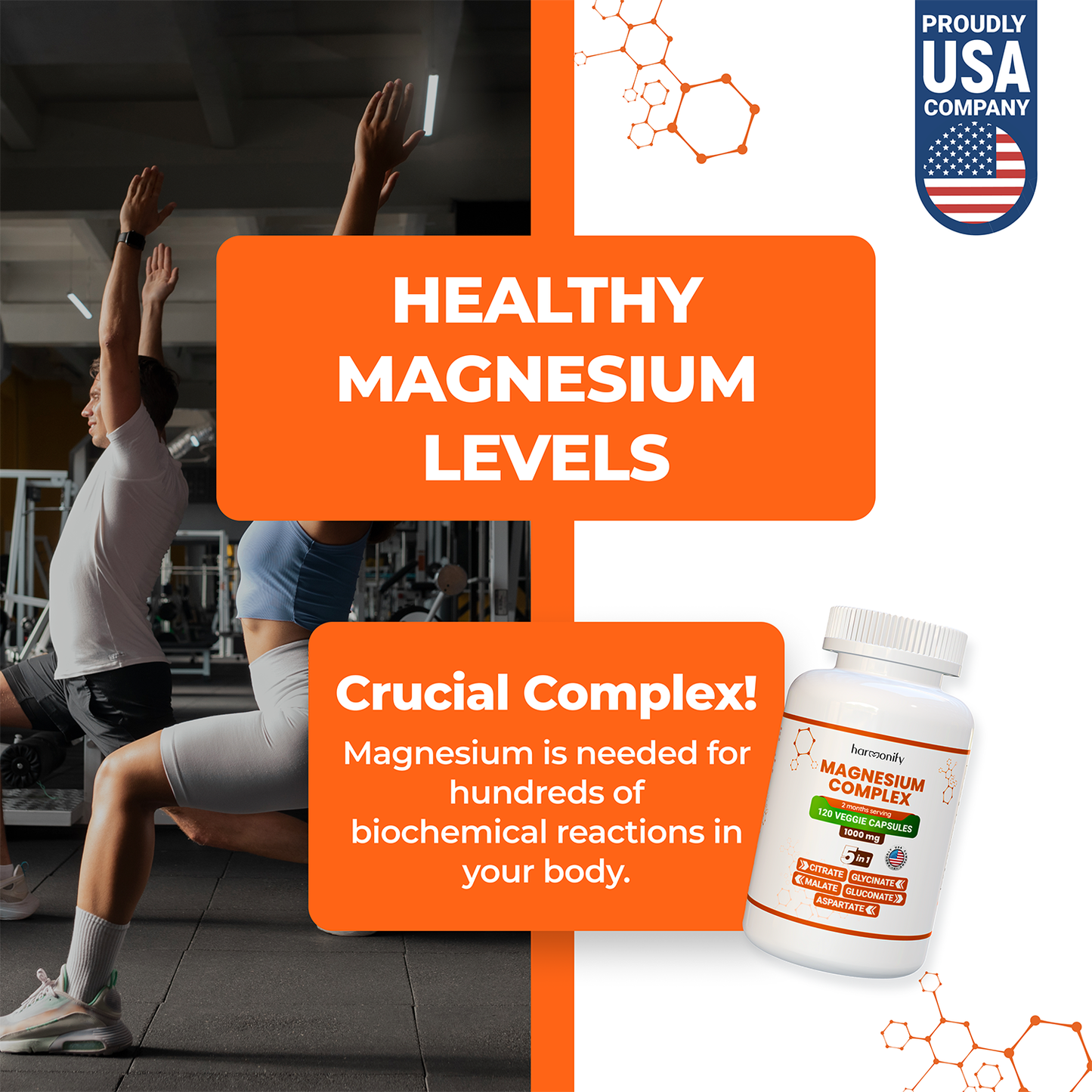 HARMONIFY Magnesium Complex 1000 mg, Glycinat, Citrat, Mal