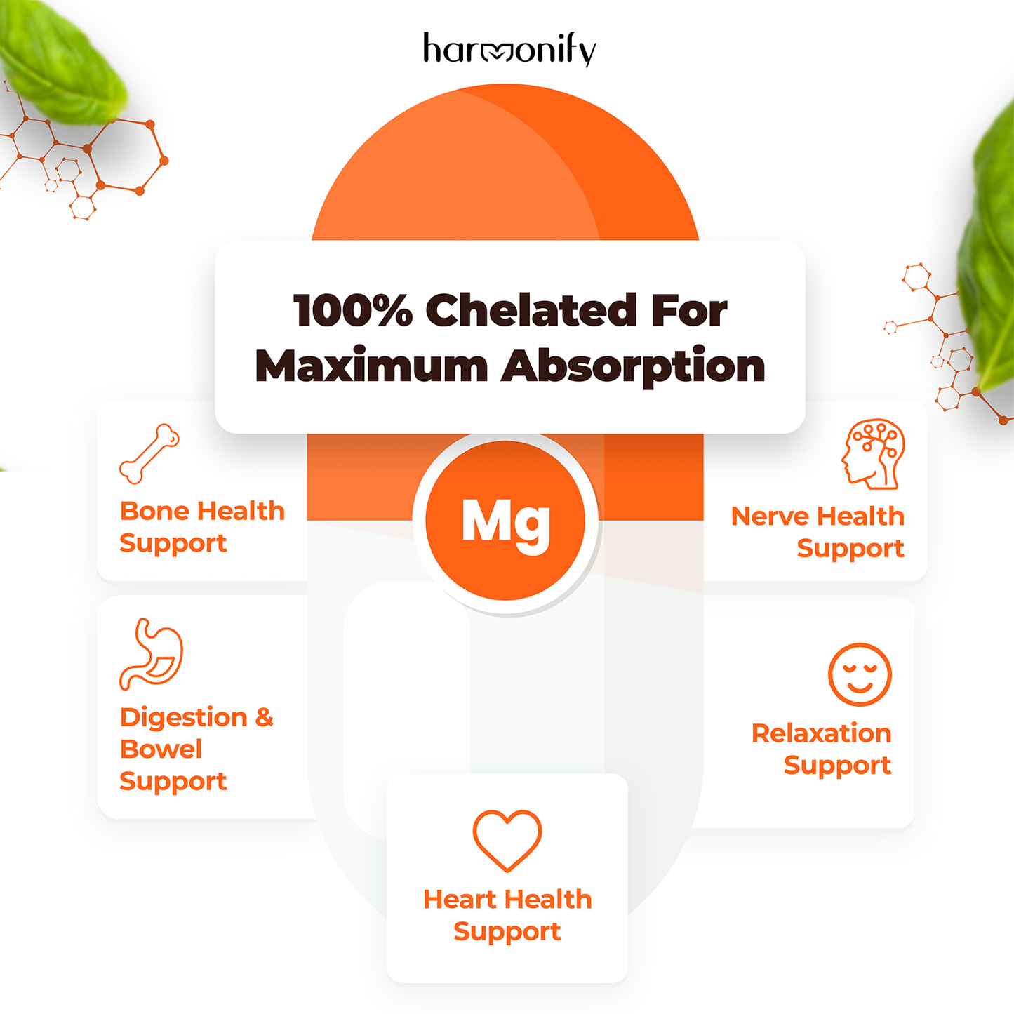 HARMONIFY Magnesium Complex 1000 mg, Glycinat, Citrat, Mal